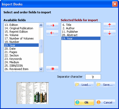 Fig 4.24 : Import a list of publications