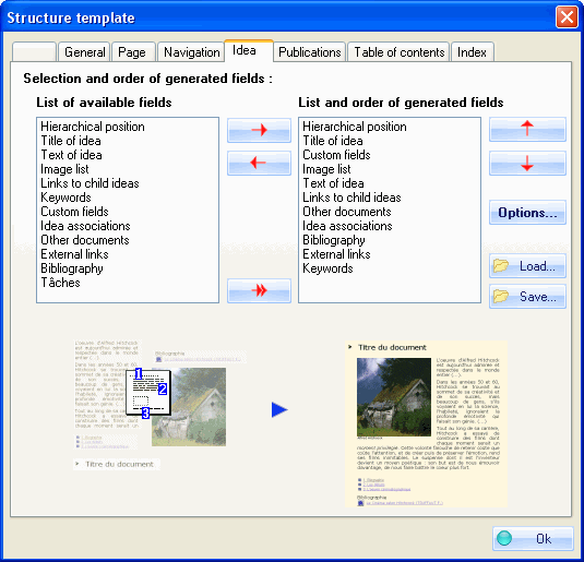 Fig 4.28 : Structure template, idea tab
