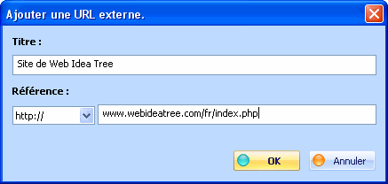 Insérer un lien vers une URL externe