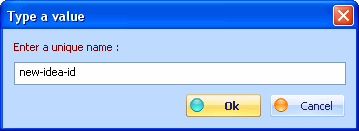 Fig 4.6 : Choice of a file name for currently created idea.