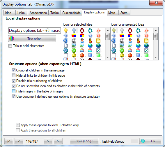 Fig 4.19 : Display options