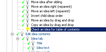 Table of contents tab
