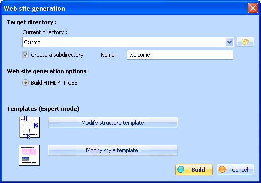 Fig 4.1 : Build Web site(export)