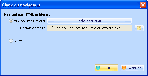 Fig 4.5. Choix du navigateur par défaut.