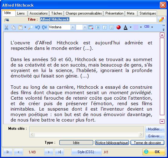 Figure 5 : édition de texte