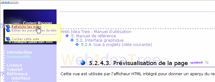 Vue de prévisualisation